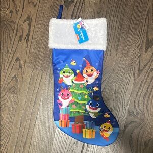 Full size Baby Shark Christmas Stocking. NWT